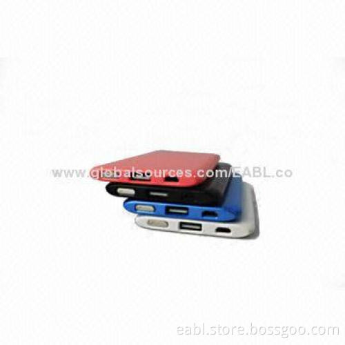 5,000mAh Lithium Polymer Emergency Battery Power Banks, Portable, OEM/ODM, Colorful, Super-thin